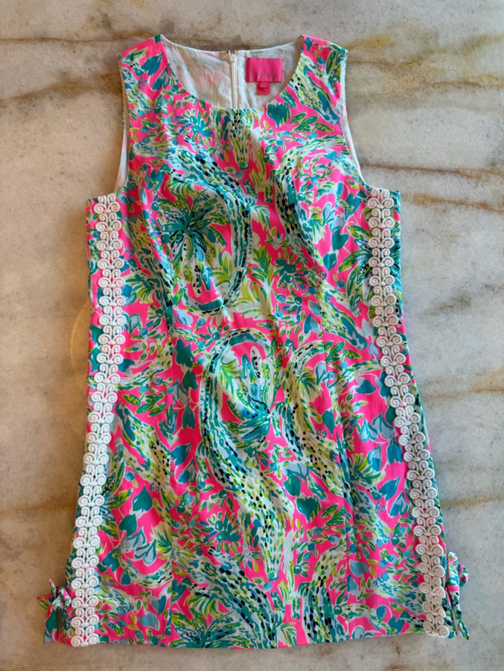 LILLY PULITZER Mila Shift Dress in Multi Snap Back Sz 14 - Picture 2 of 7